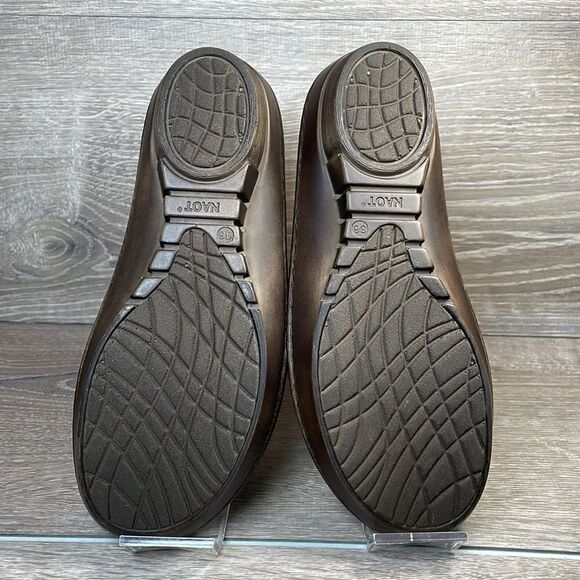 Naot Leap Brown Leather Women’s Sz 5/EU 36 Slip On Comfort Mules - Picture 7 of 11